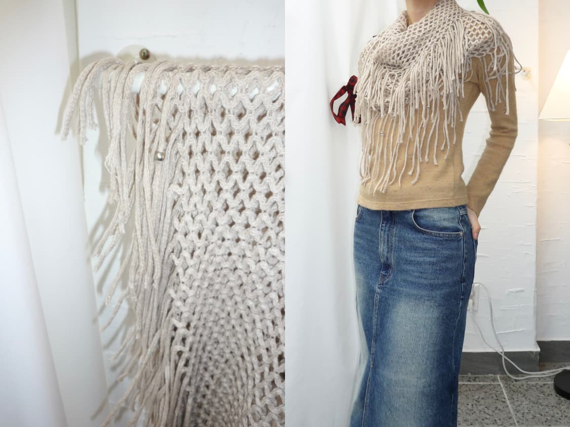 Silver ball point net muffler 상품이미지1