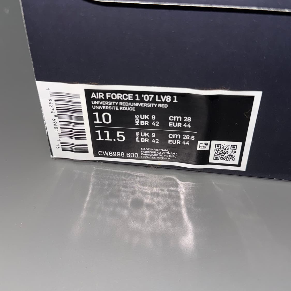 나이키 에어포스 1 ‘07 LV8 트리플 레드 280 상품이미지6