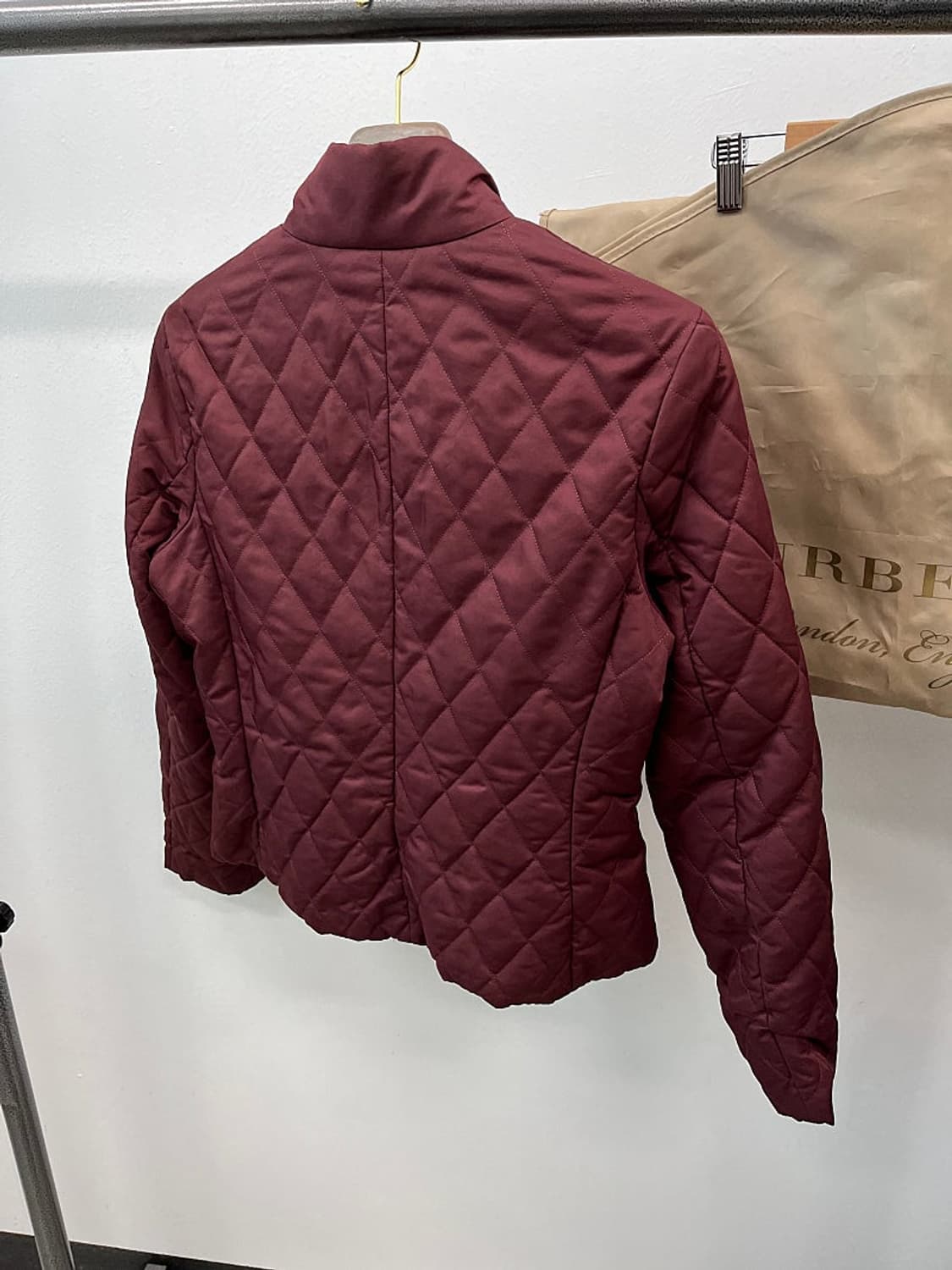 여) 버버리 버건디 퀼팅집업  상품이미지8
