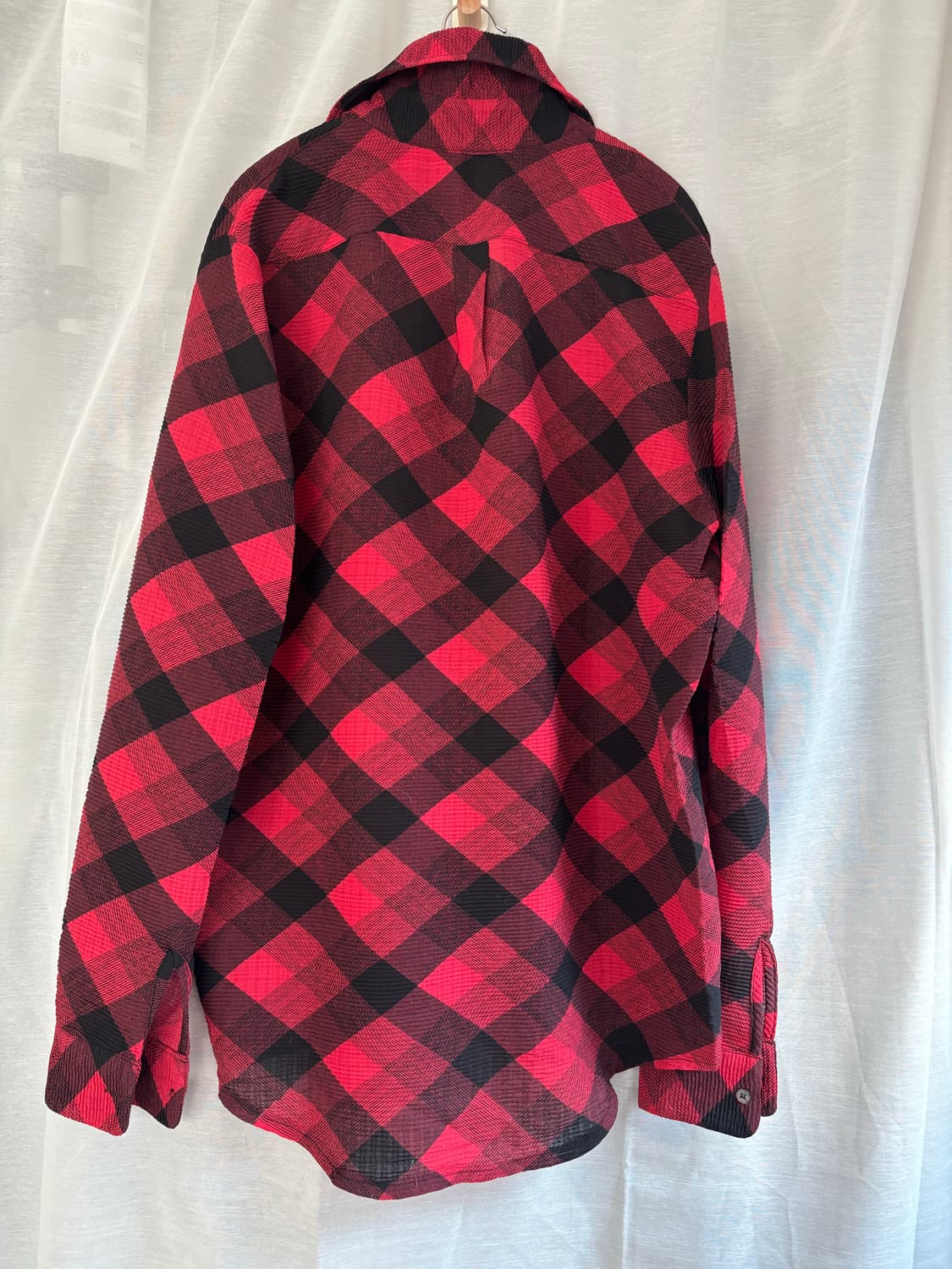 에포님 체크 롱슬리브 셔츠_레드 상품이미지2