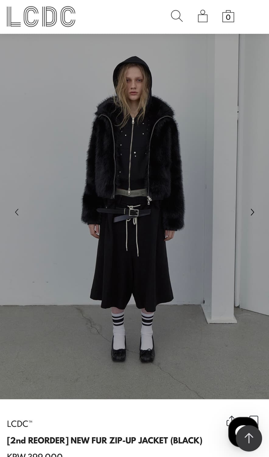 LCDC 퍼자켓 블랙 NEW FUR ZIP-UP JACKET 상품이미지1