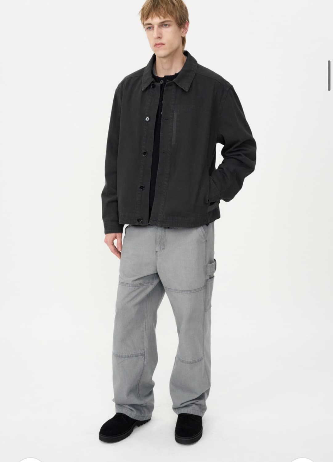 인사일런스 가먼트다이드 바텍 자켓 CHARCOAL L사이즈 상품이미지2