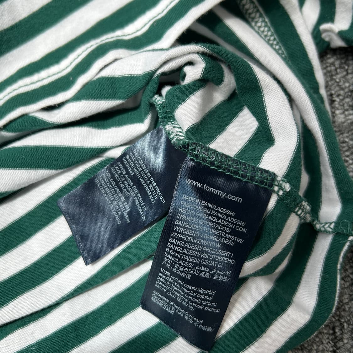 타미 진스 스트라이프 그린 긴팔티셔츠 상품이미지8