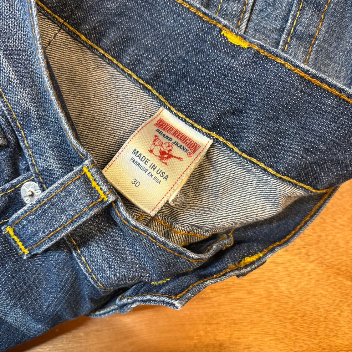 트루릴리전 실버 피라미드 스터드 데코 리키 스트레이트 레그 워시 진 상품이미지9