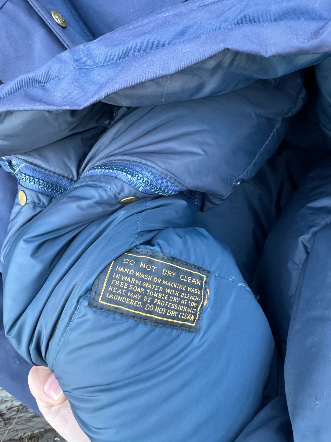 80s 에디바우어 고어텍스 구스 다운 패딩 파카 자켓 네이비 상품이미지6