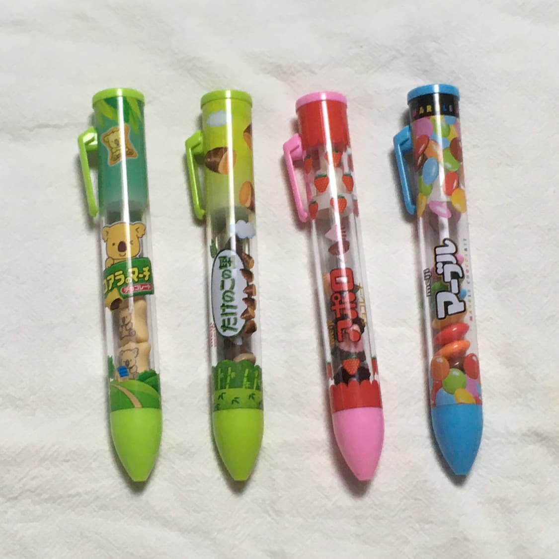 (이체시에눌) 일본 과자 코알라/아폴로딸기 마블초콜릿 4종 샤카샤카 볼펜 상품이미지1