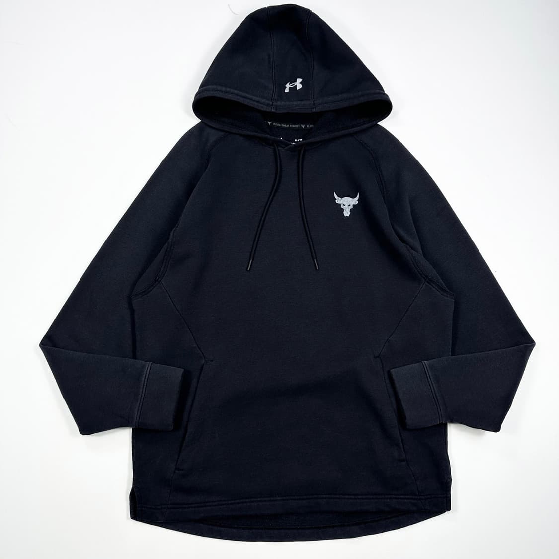 언더아머 로고 트레이닝 블랙 후드티 (XL) 상품이미지2