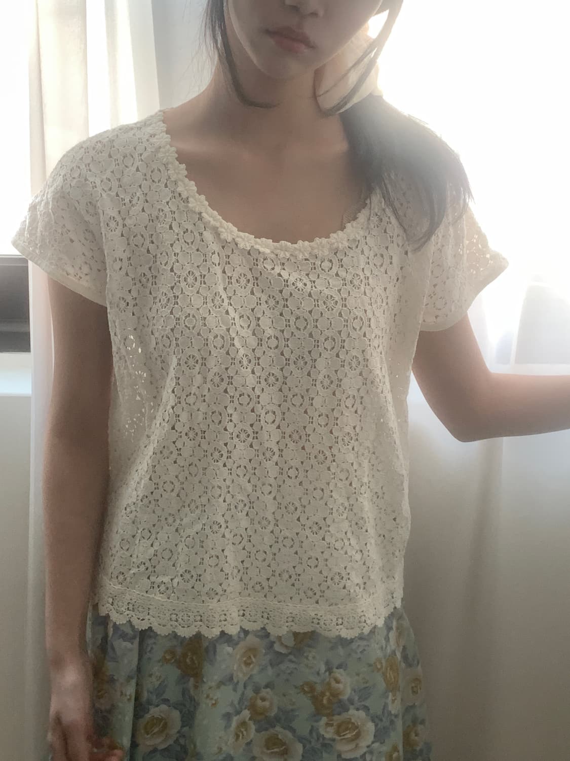 Lace punching knit 상품이미지5