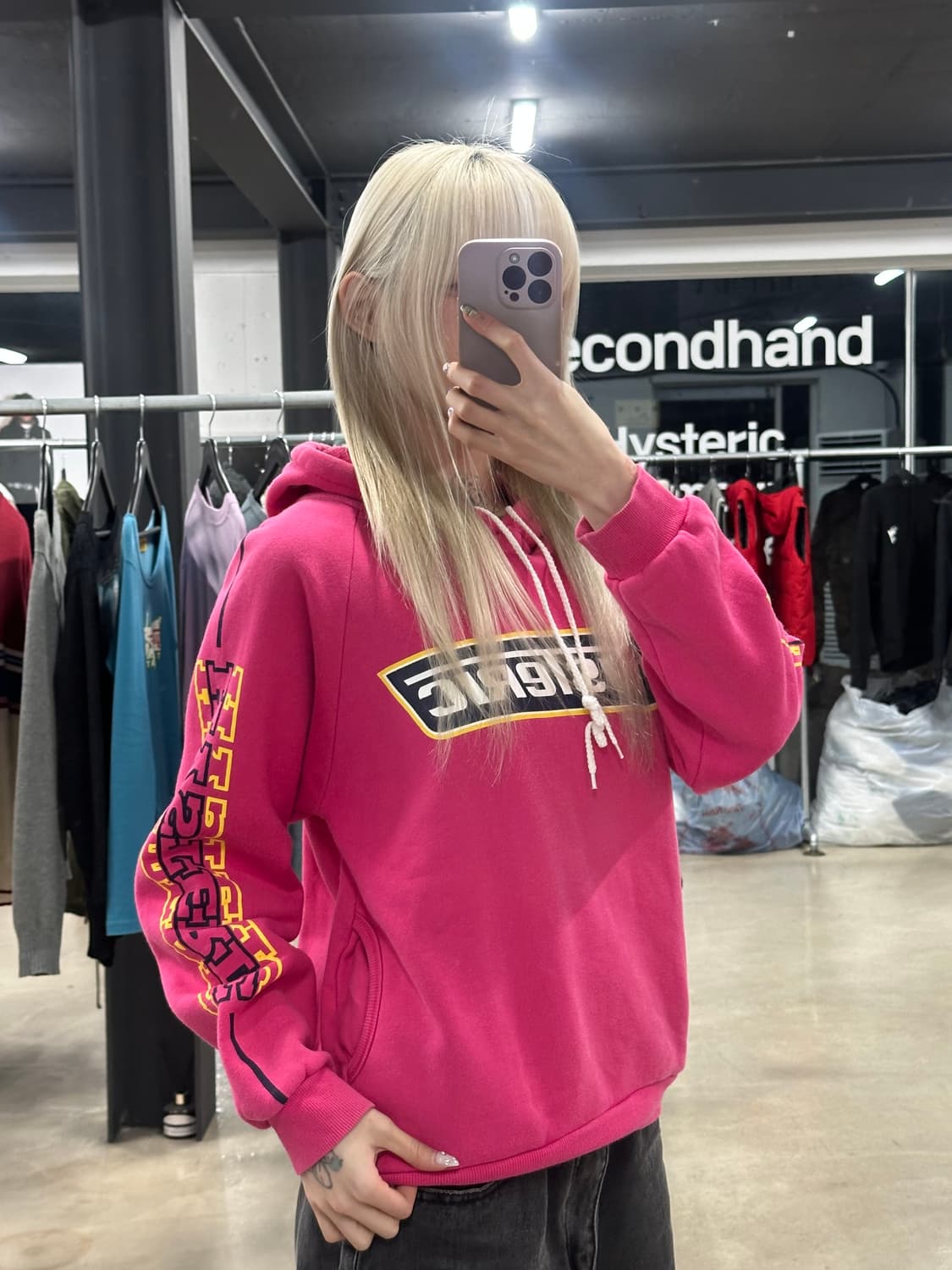 히스테릭글래머 로고 후드티 상품이미지3