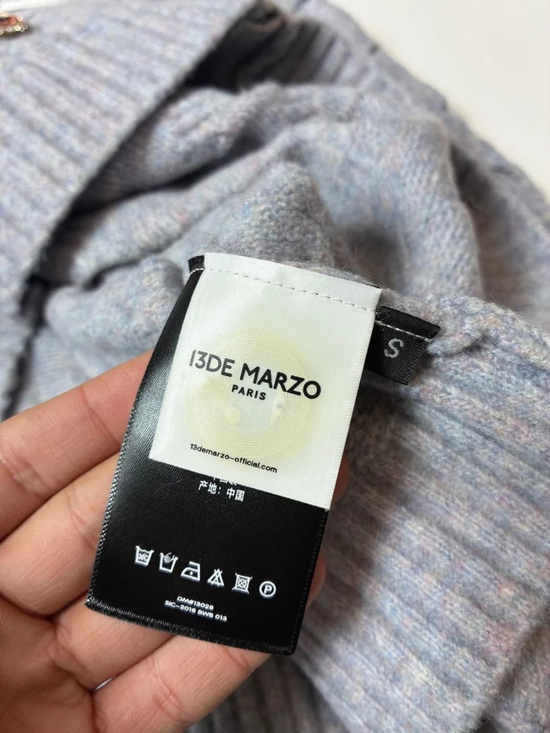 13DE MARZO 큐빅 크롭 케이블 니트 가디건 PN8717 상품이미지8