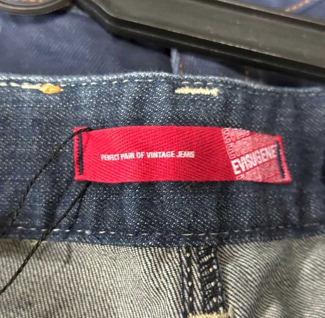 Evisu 에비수 백 포켓 로고 프린팅 스트레이트 진청 데님팬츠 상품이미지6