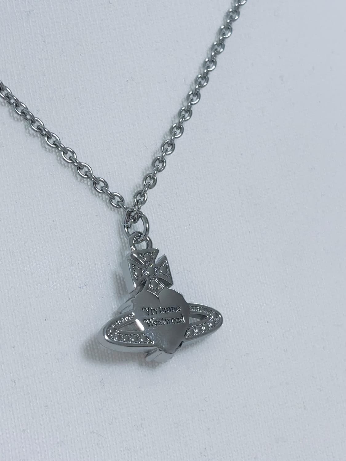 비비안웨스트우드 목걸이 아리엘라 크리스탈 핑크 실버 목걸이 상품이미지5