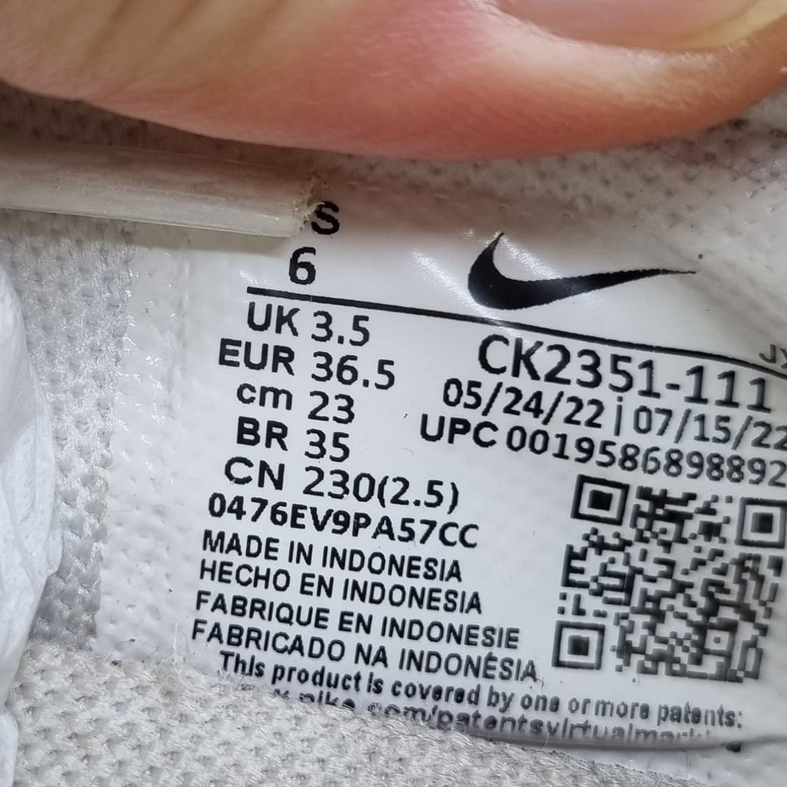 나이키 데이브레이크 흰검 여성운동화230  상품이미지6