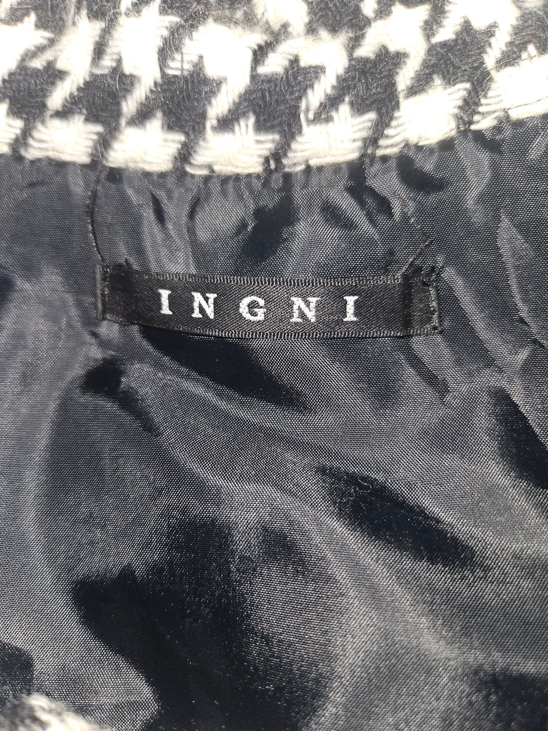 ingni 빈티지 하운드 체크패턴 히메 더블 코트 상품이미지6