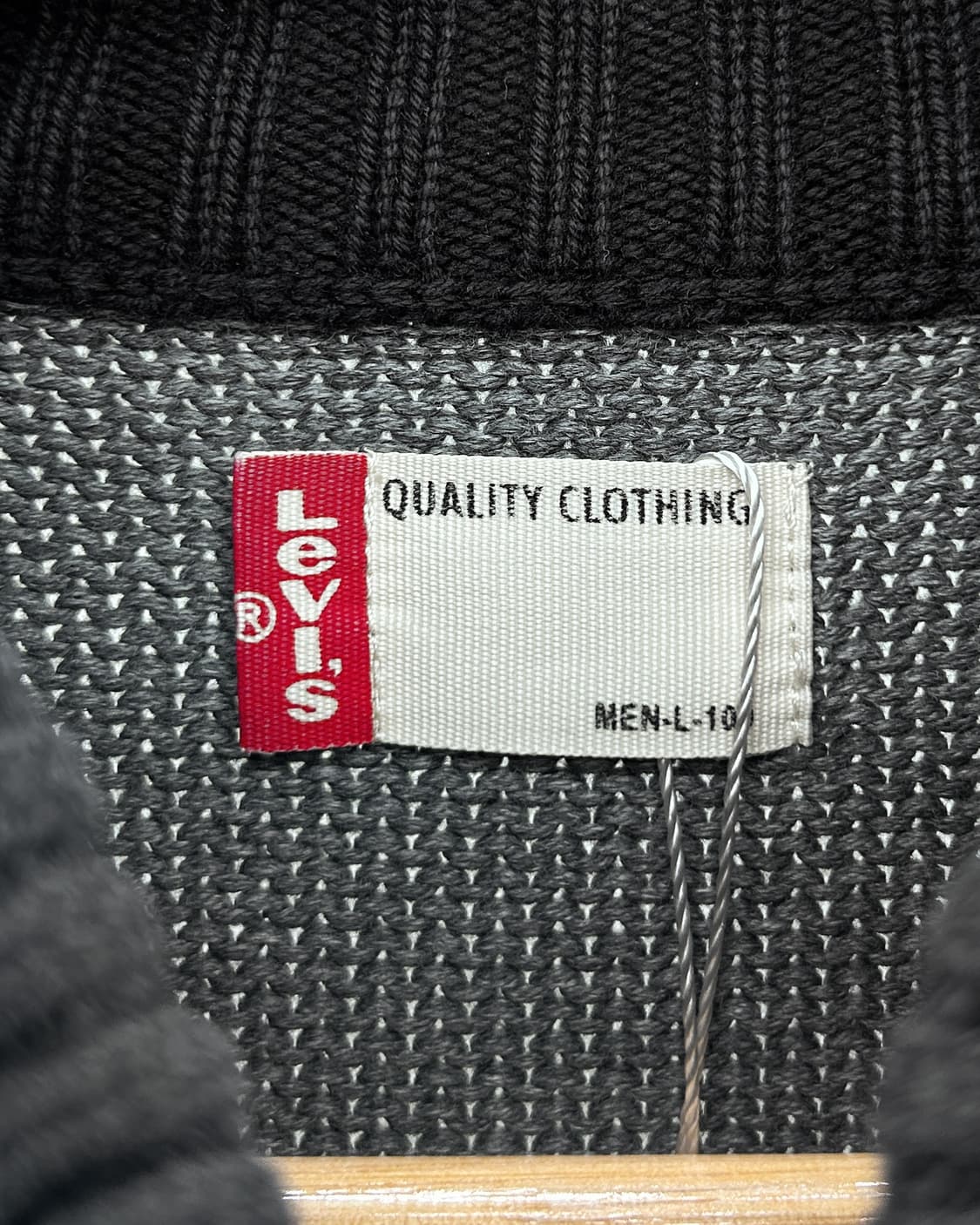 리바이스 00s 스티치 디테일 코튼 니트집업 상품이미지4