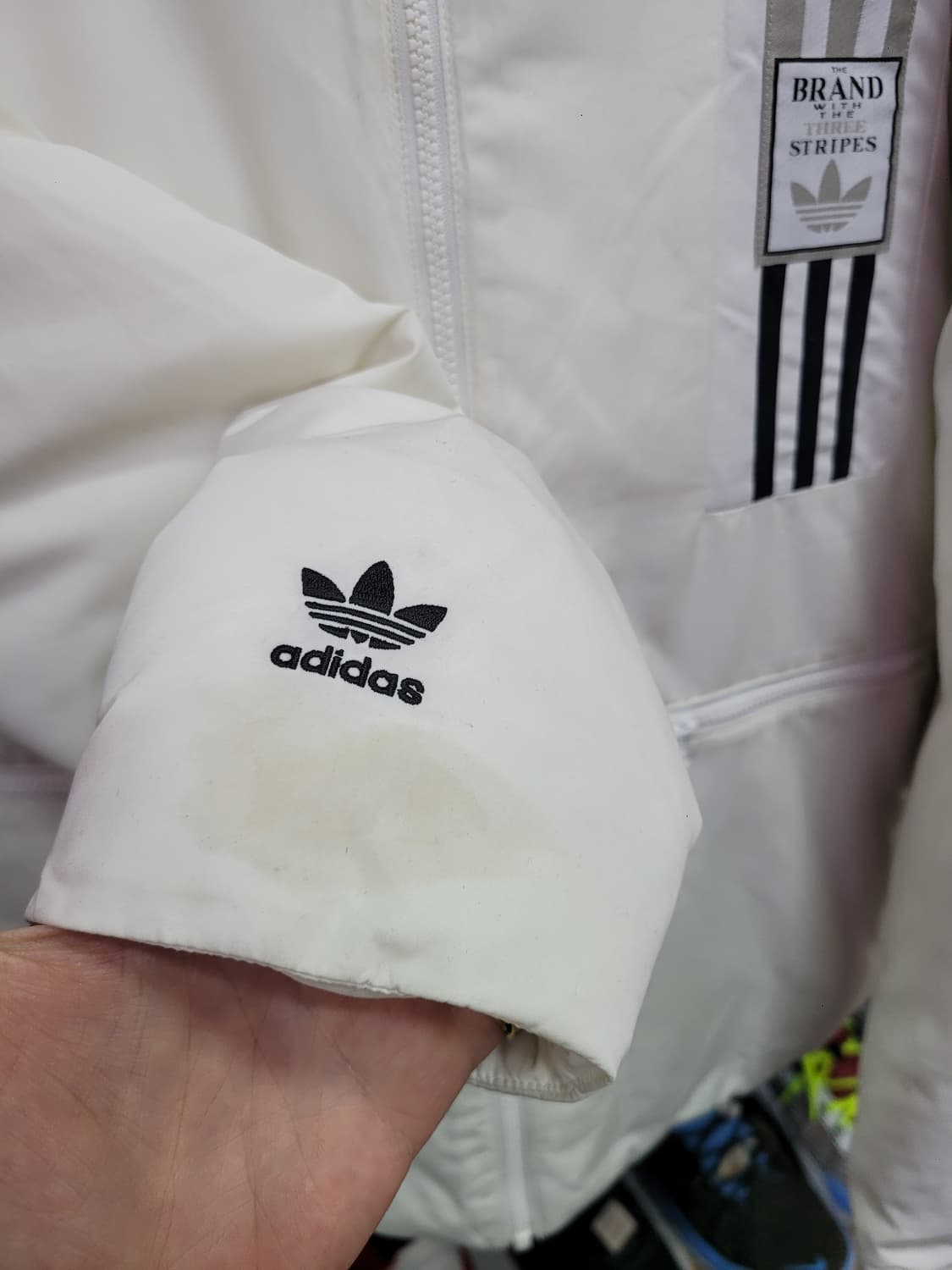 ADIDAS DOWN PUFFER 아이보리 화이트 패딩 (오리털) 상품이미지8