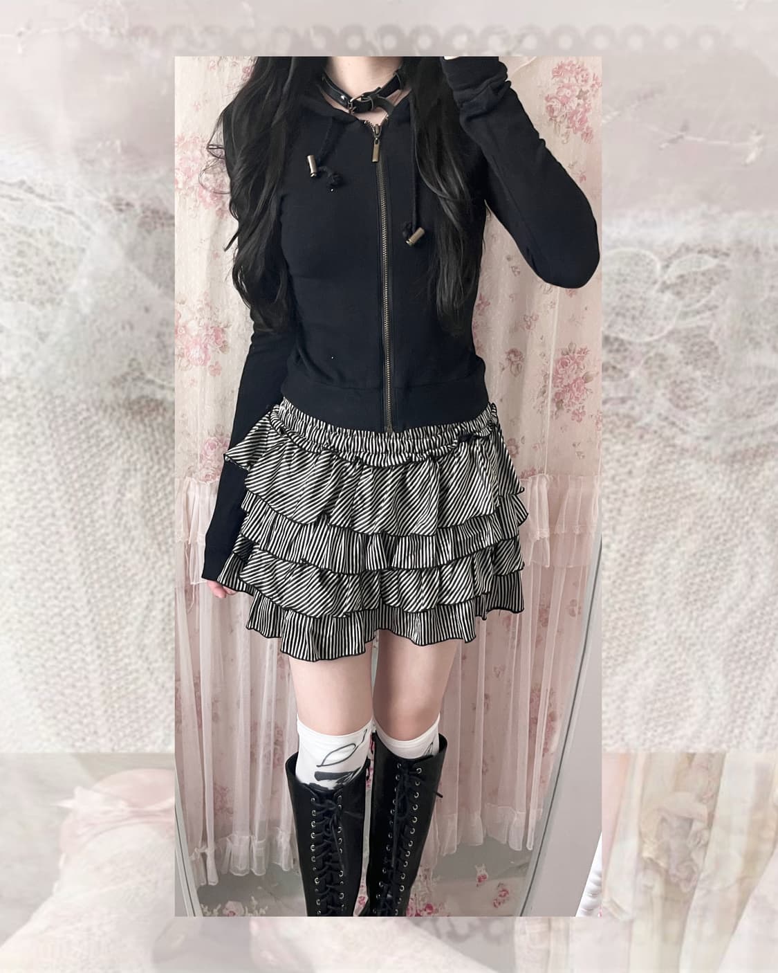 Cecil Mc bee balck hood zip up 상품이미지5