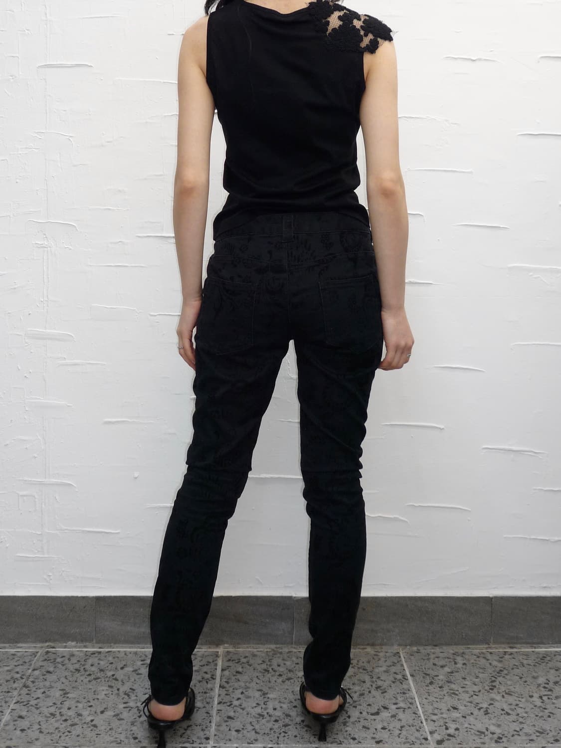 black lace sleeveless 상품이미지4