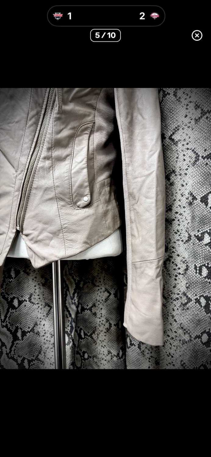 앤클라인 드레이프 레더자켓 양가죽 상품이미지5