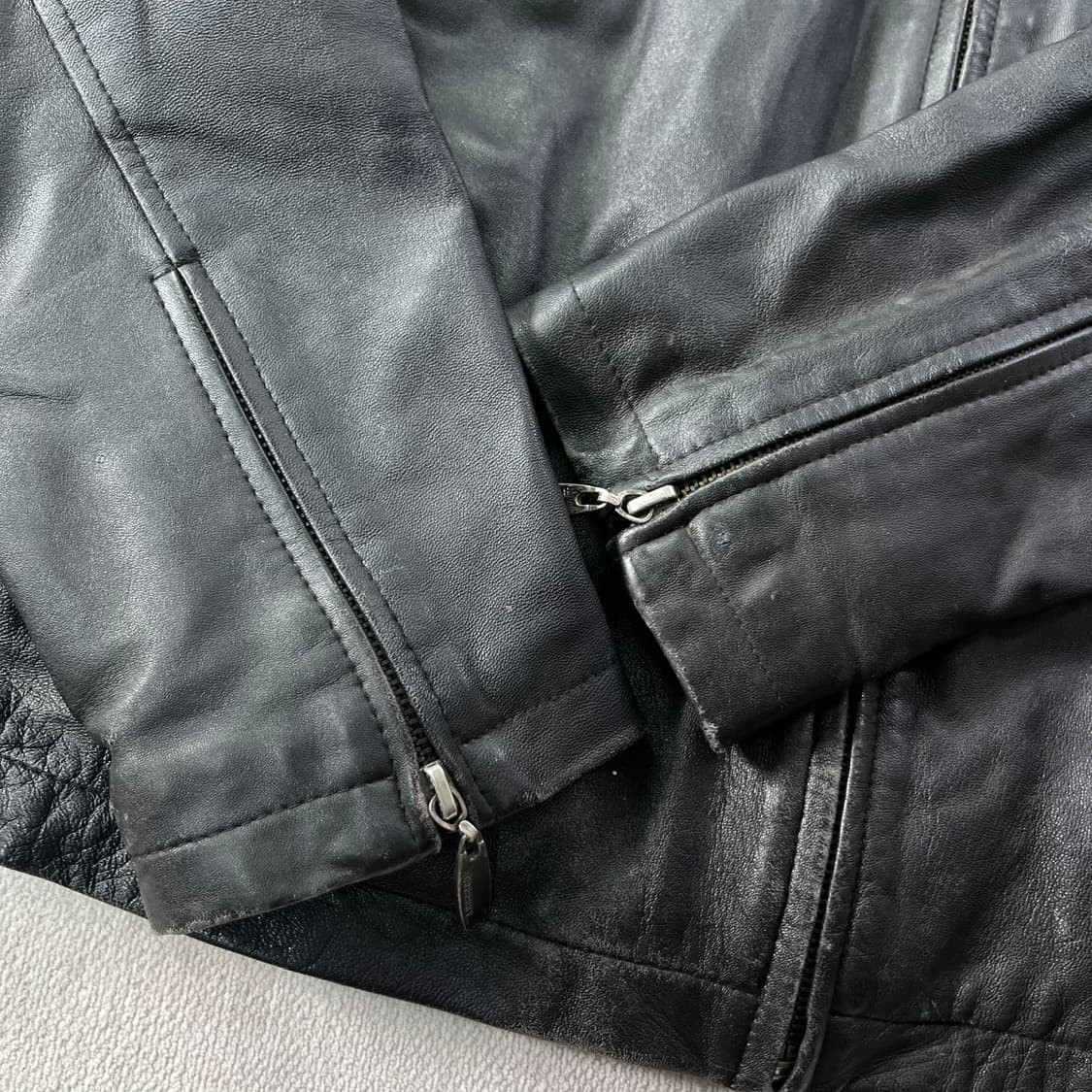 W 100 버버리 90s 램스킨 가죽 자켓 상품이미지5