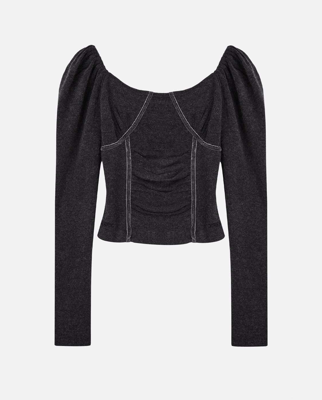 Ruched Shirring Top / Charcoal 상품이미지2