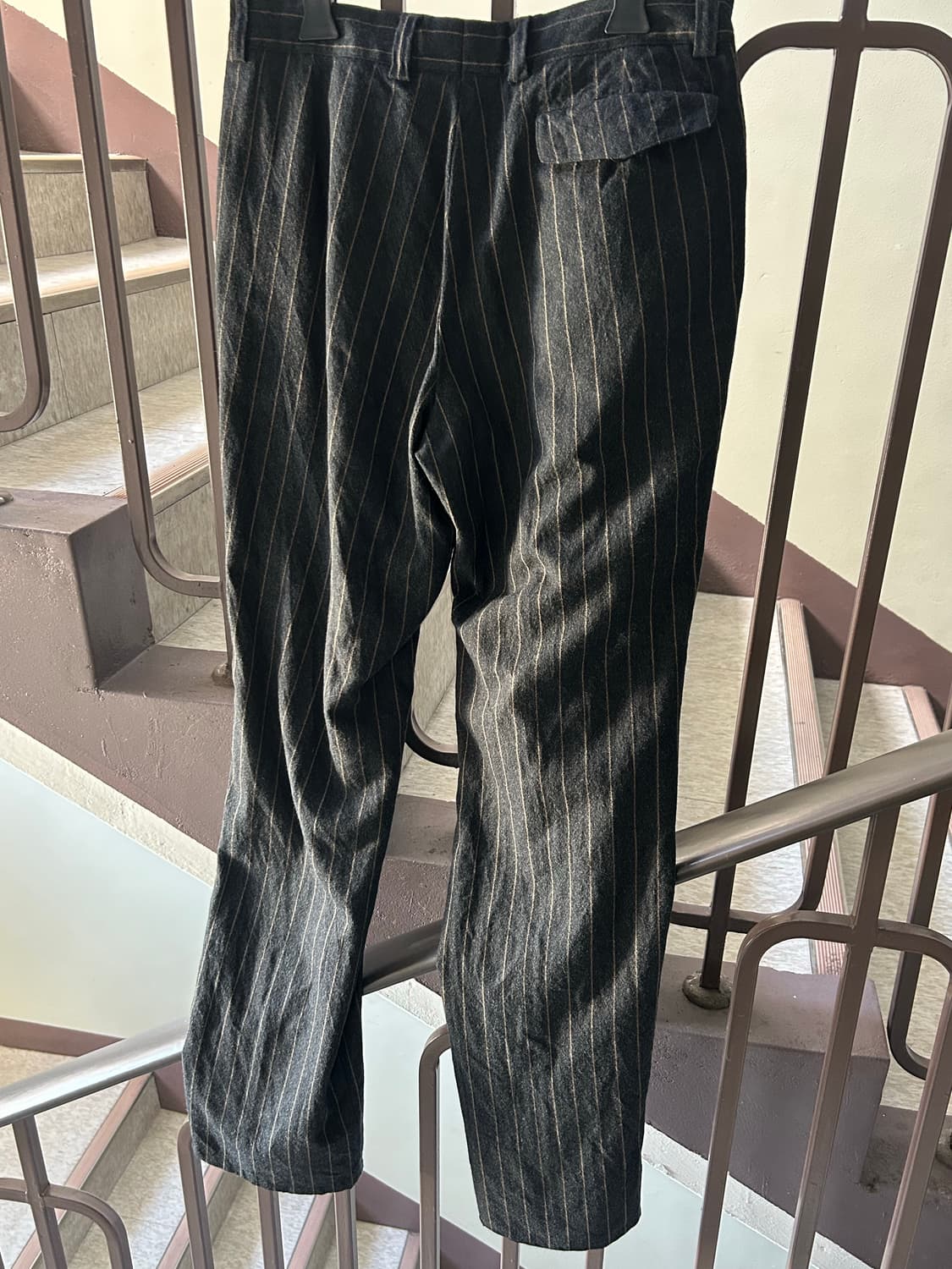 드리스 반 노튼 스트라이프 울 트라우저 상품이미지2