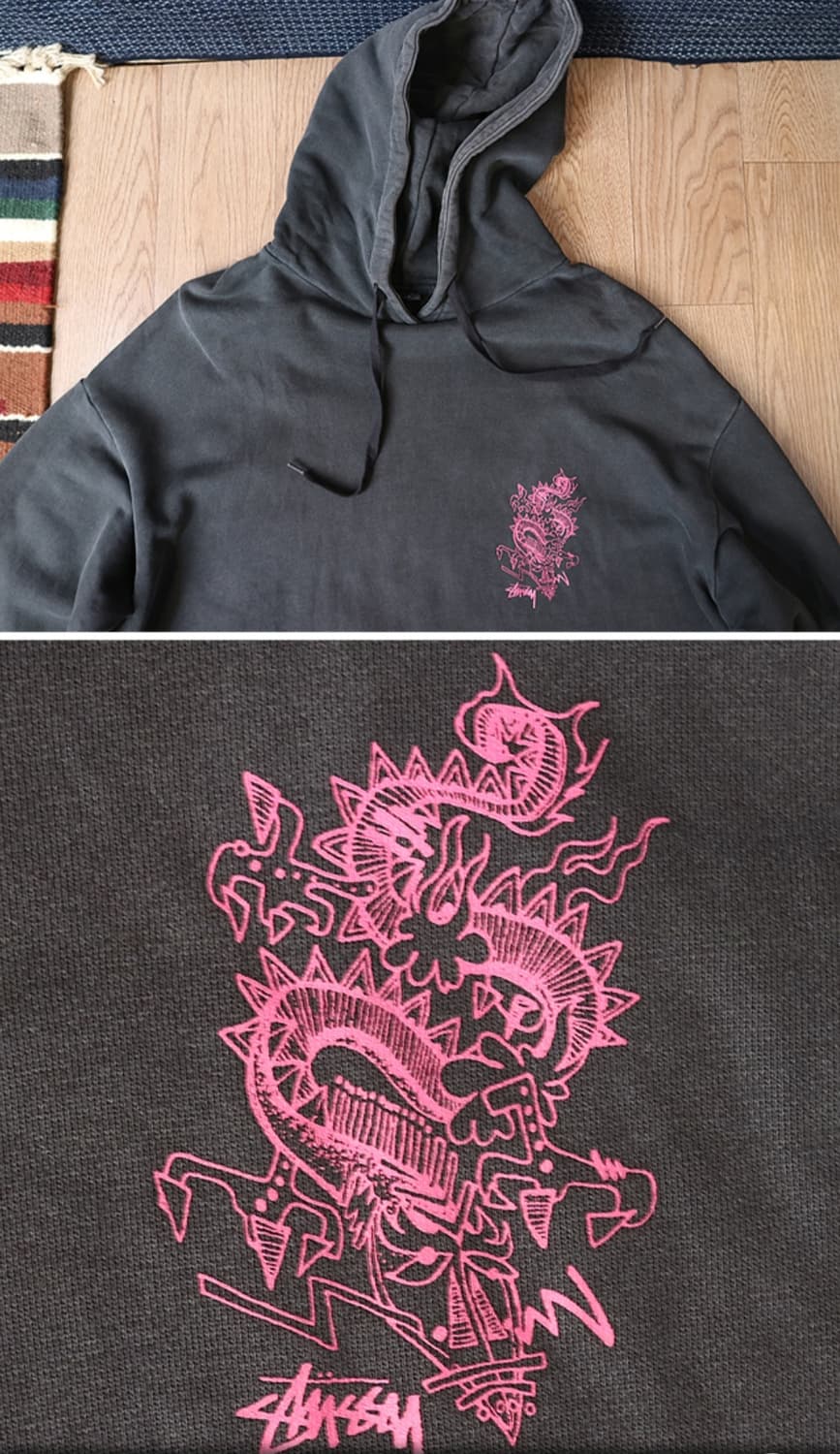  stussy 스투시 코튼100% 드래곤 프린팅 후드

워싱감이 굿 상품이미지3