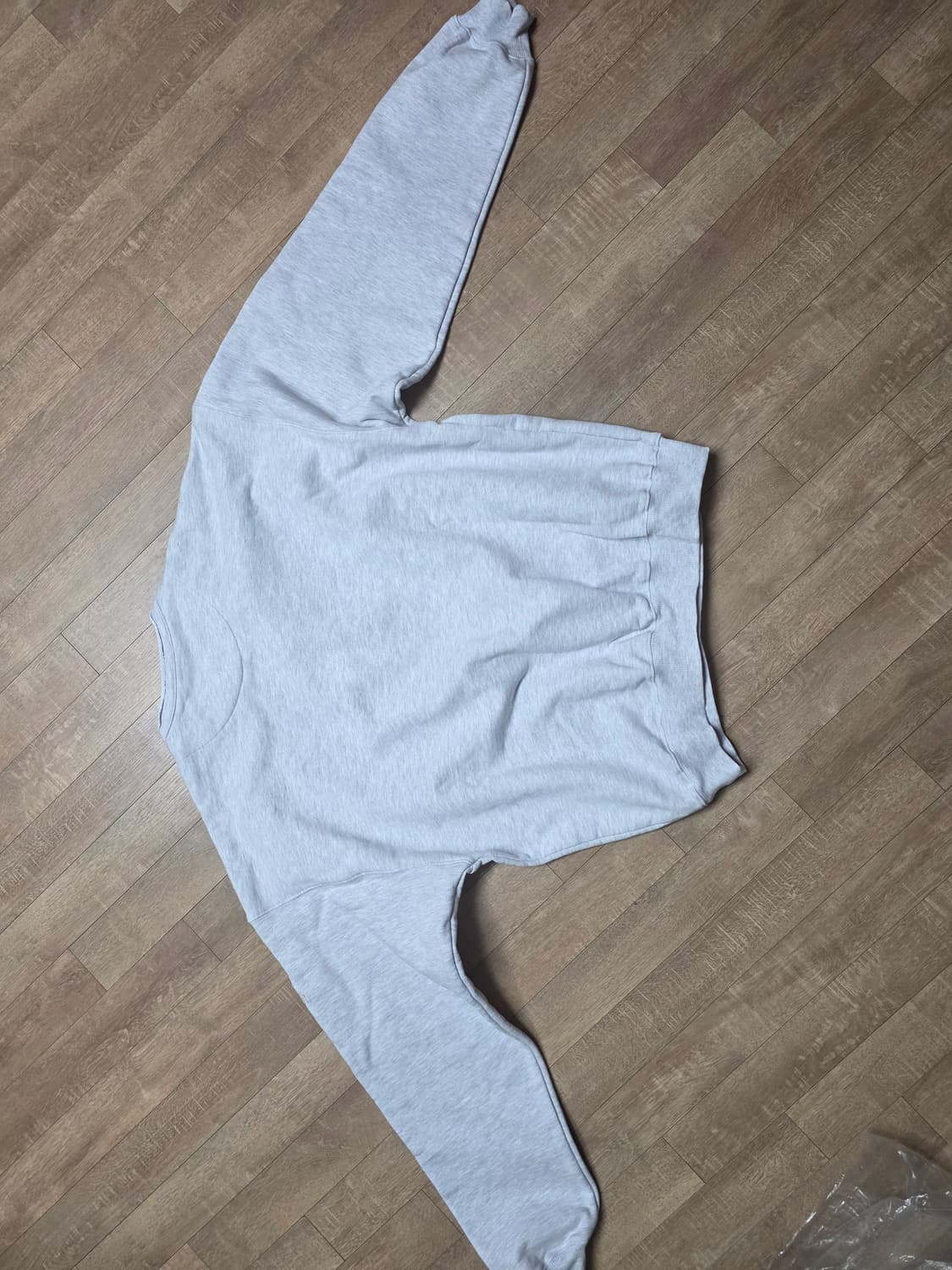 렉토 로우 엣지 카라 스탠드 하프집업 맨투맨 그레이 os 상품이미지4