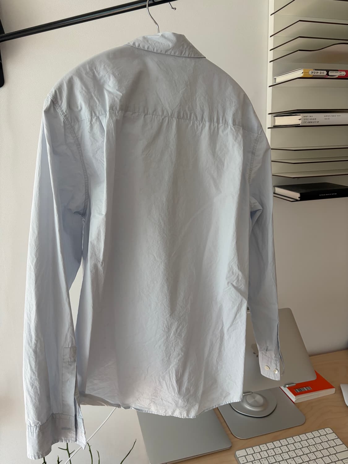 코스 릴랙스드 피마 코튼 포플린 셔츠 파스텔블루M 상품이미지3