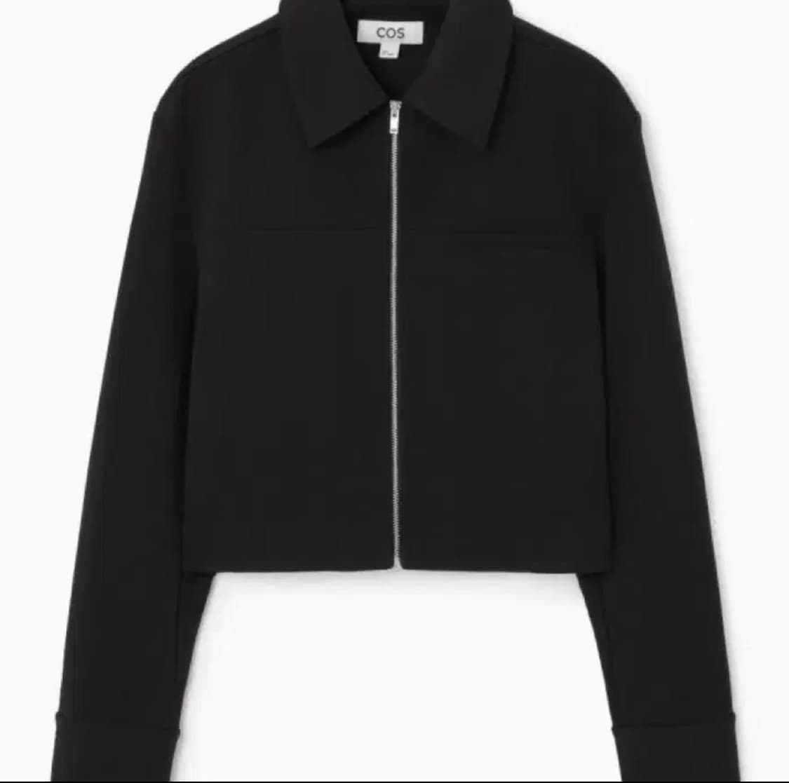 Cos 크롭 트윌 집업 자켓s 상품이미지2