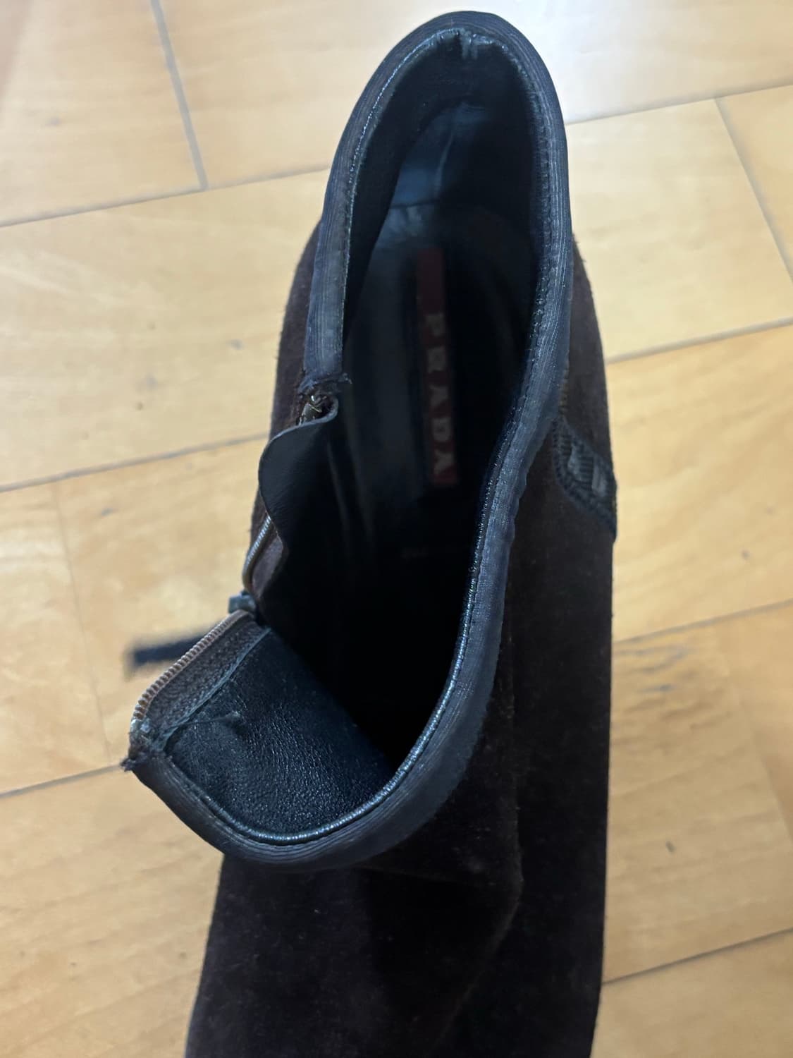 PRADA 스웨이드 힐 38/240 상품이미지3