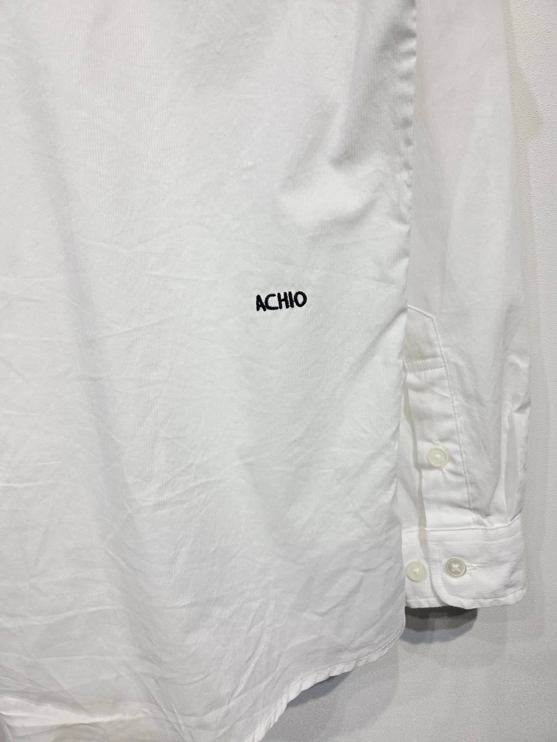 ACHIO 아치오 코튼 화이트 긴팔 셔츠 상품이미지7