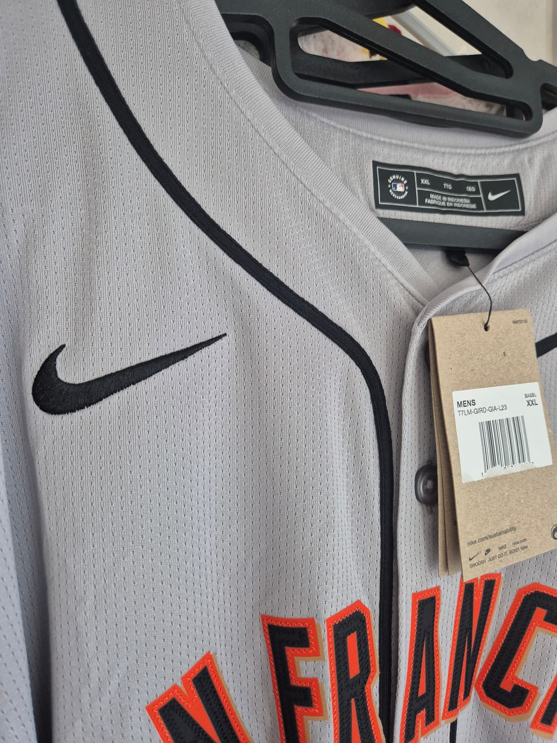 나이키 MLB 샌프란시스코 베이퍼리미티드 유니폼 져지 xxl 상품이미지4