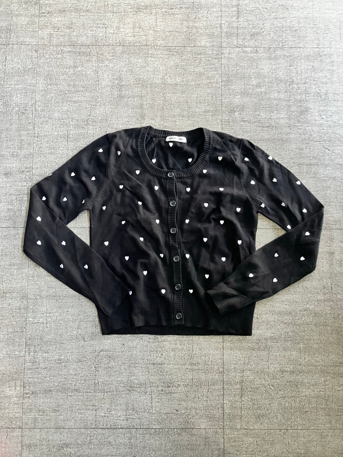 일본빈티지 Healthykaren 하구미모리걸 하트도트 가디건 상품이미지1
