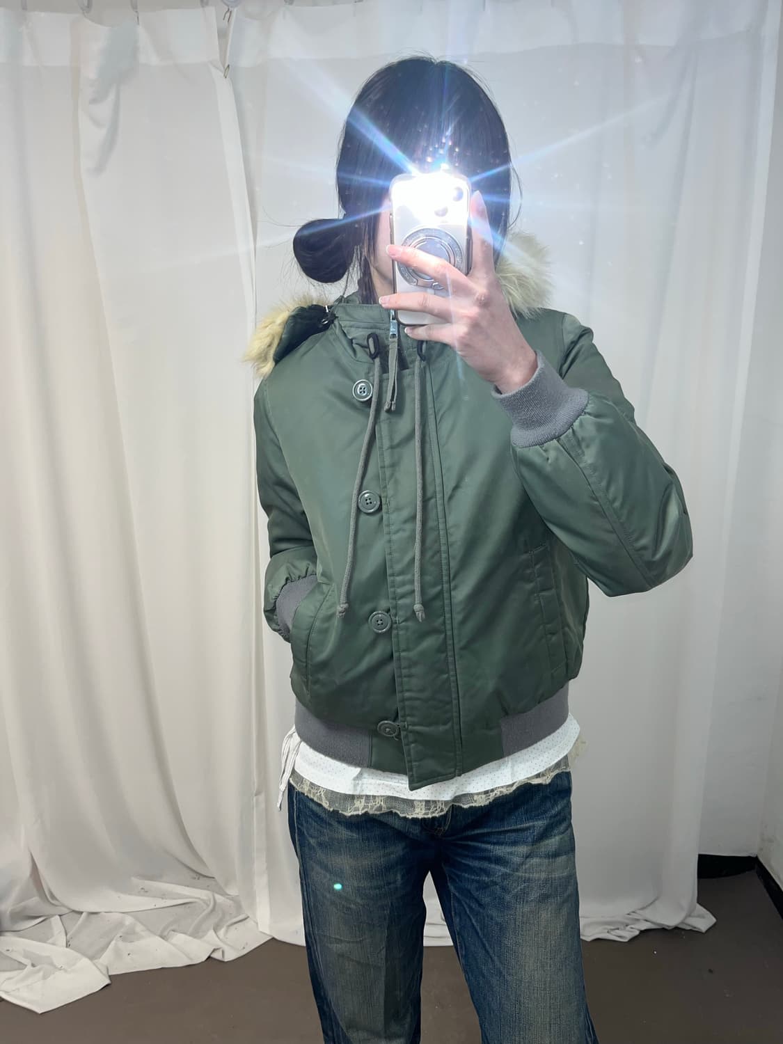 Levis 카키 울프죠 점퍼 상품이미지7