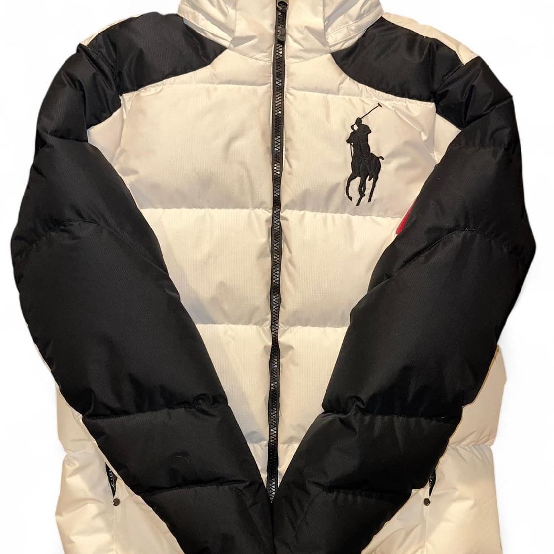 10s 폴로 랄프로렌 빅포니 투톤 다운 패딩 자켓 화이트/블랙 상품이미지1