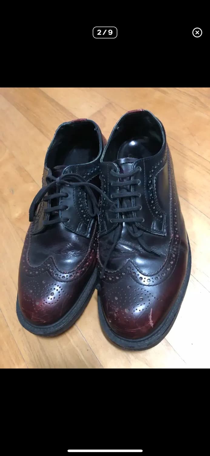 닥터마틴 3989 영국 메이드 윙팁 슈즈 버건디 체리레드 270 상품이미지2