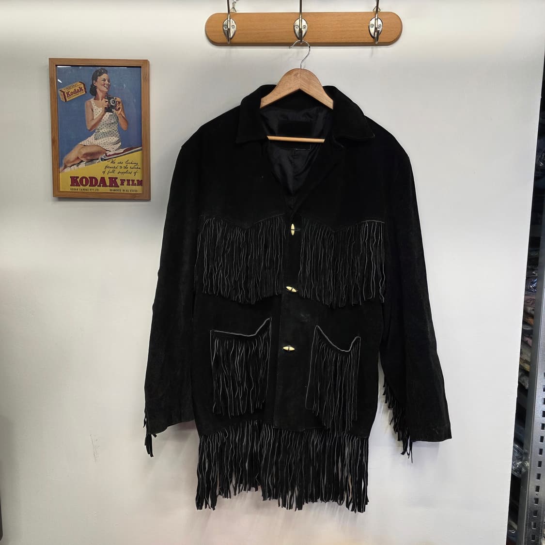 빈티지 웨스턴 프린지 스웨이드 자켓 상품이미지1
