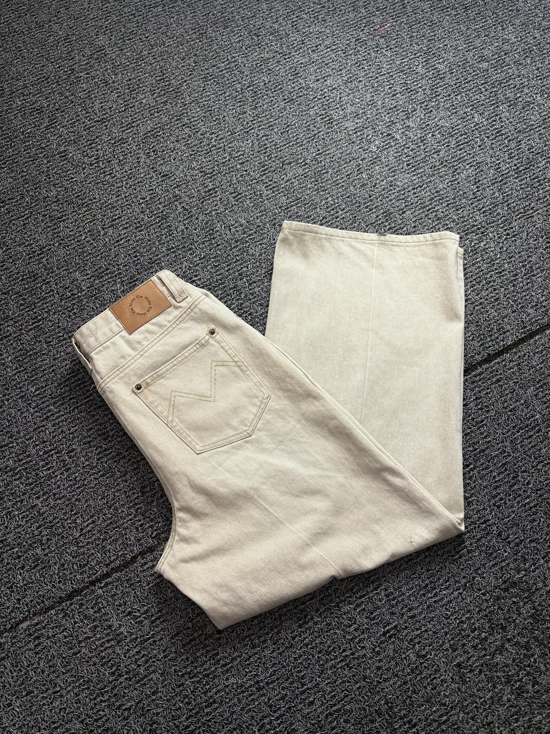 마땡킴 미니멀 화이트 와이드 코튼 팬츠 2419 상품이미지1