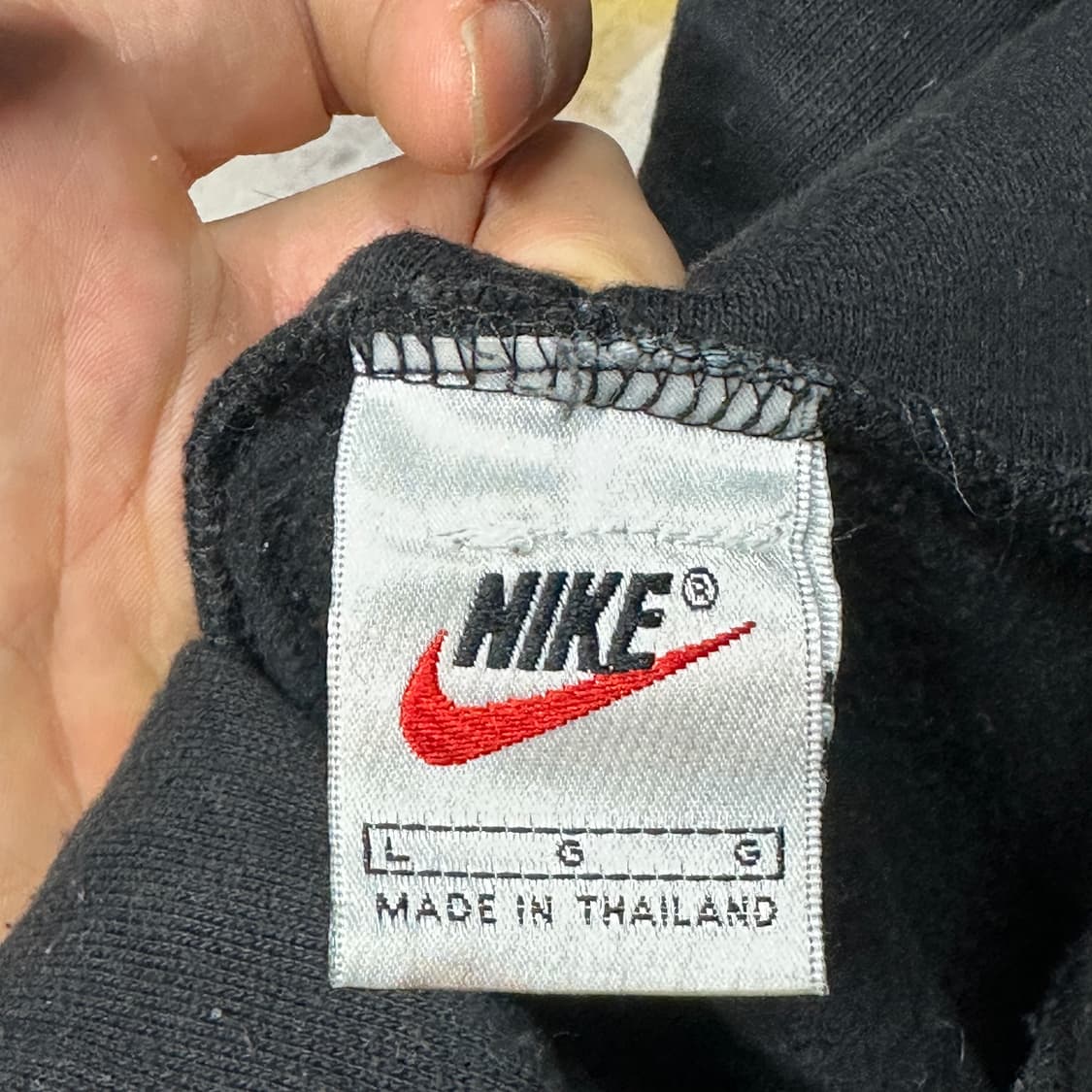 나이키 올드스쿨 90s 스우시 블랙 후드 L 상품이미지3