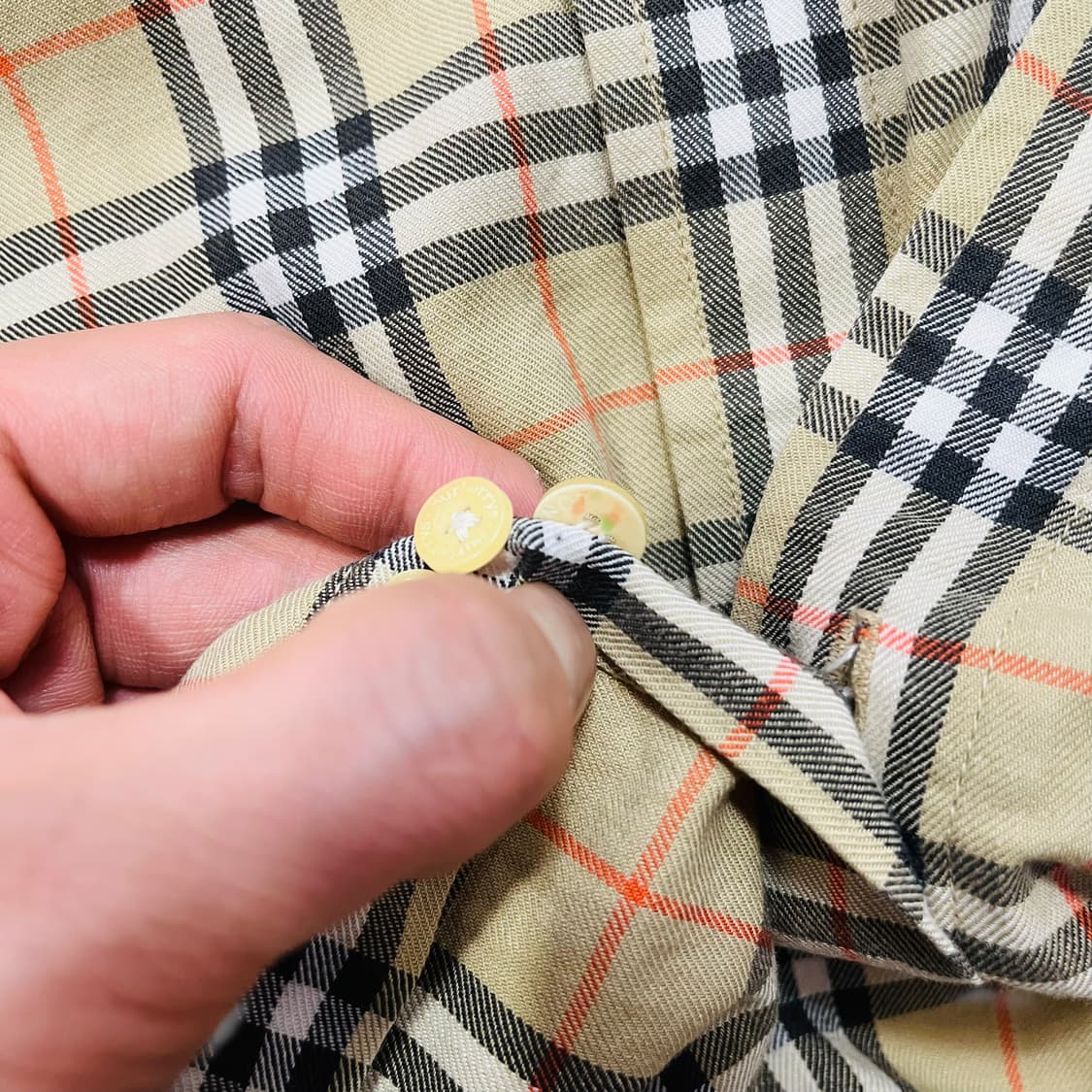 버버리 노바체크 패턴 구형 빈티지 긴팔 셔츠 상품이미지8