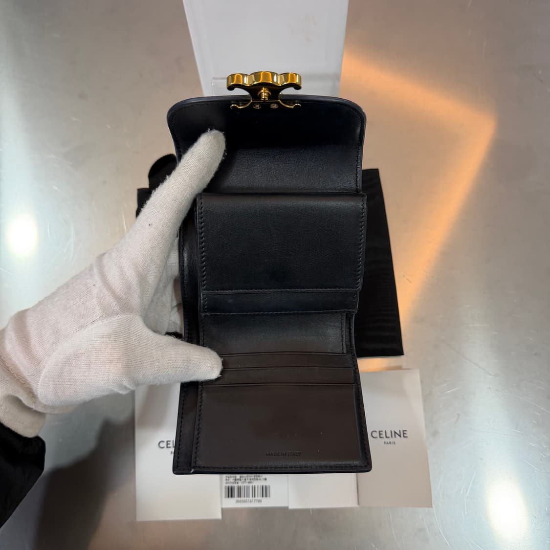 [리오브] 셀린느 트리오페 샤이니 샤프스킨 플랩 카드지갑 상품이미지4