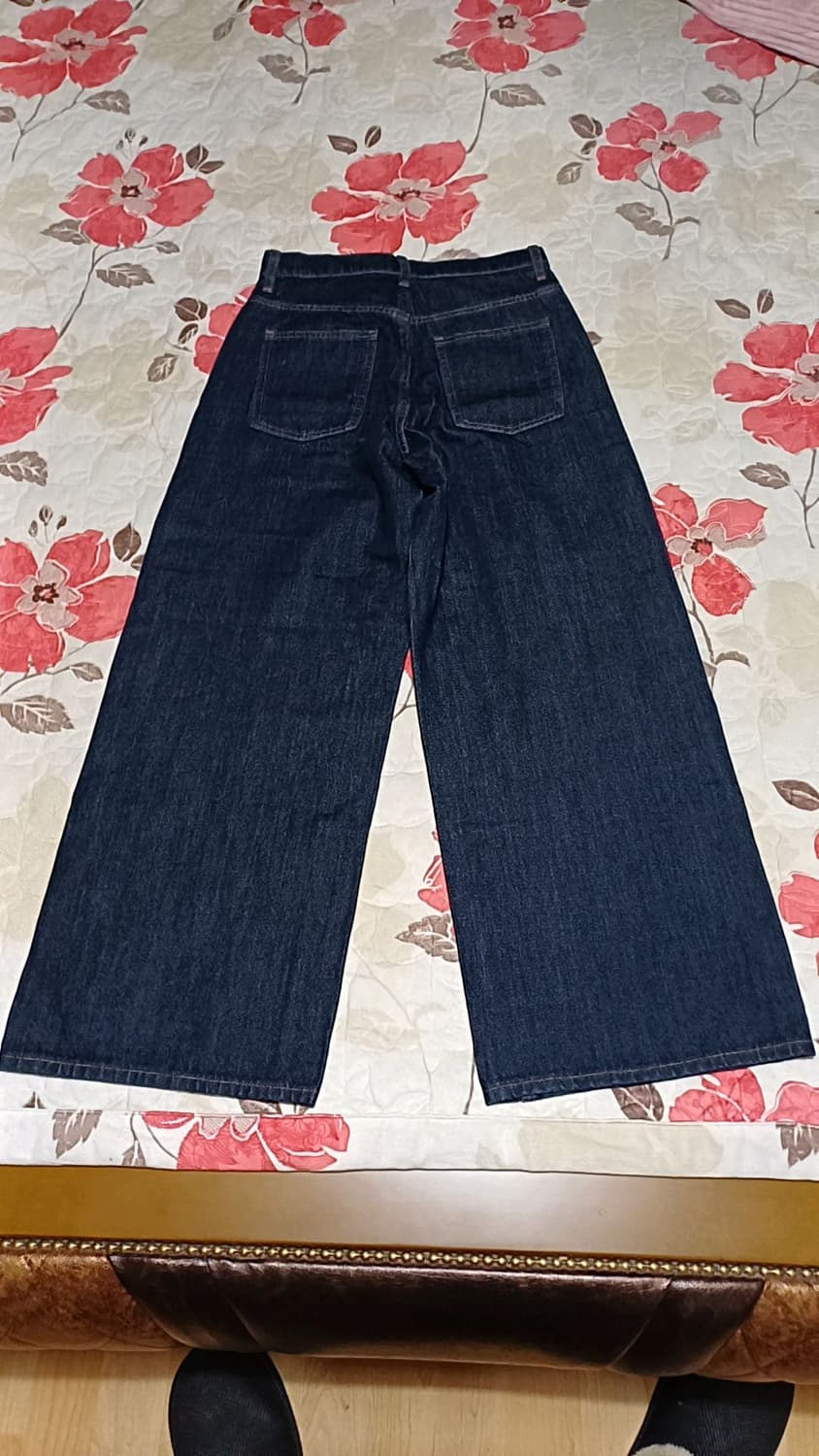 유니클로 미사용 와이드데님팬츠 실측26인치 기장97 상품이미지6