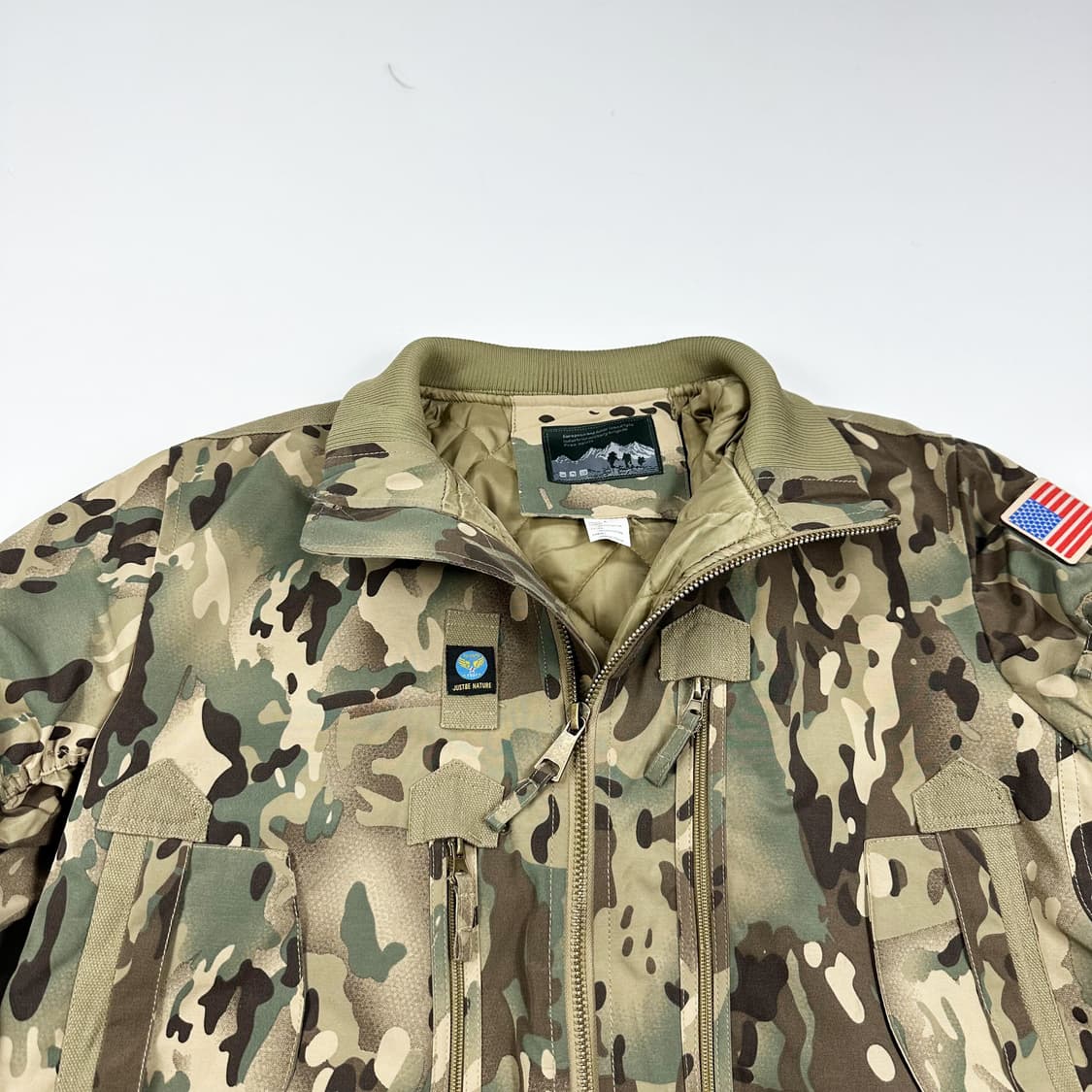 VTG 빈티지 밀리터리 카모 블루종 ma1 자켓 (S) 상품이미지1