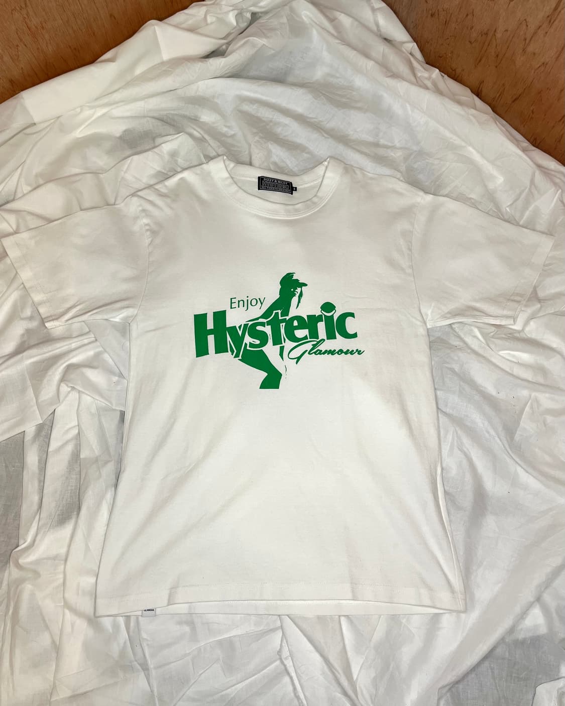 히스테릭 글래머 인조이 테니스 화이트 티셔츠 상품이미지1