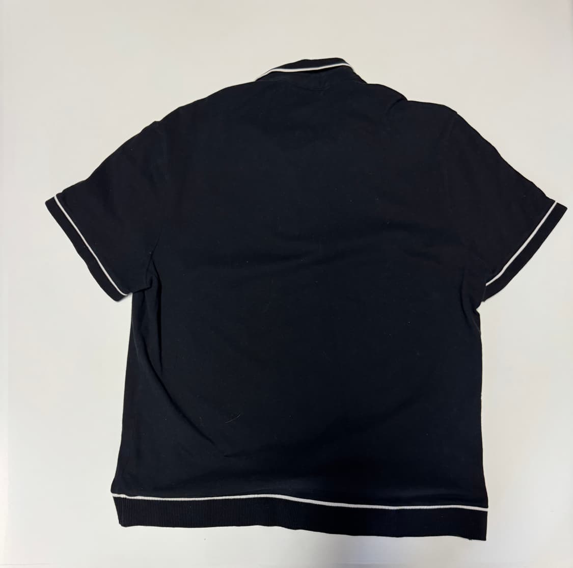 라코스테 레귤러핏 라인 배색 반팔 카라 티셔츠 블랙 L ~ XL 상품이미지2