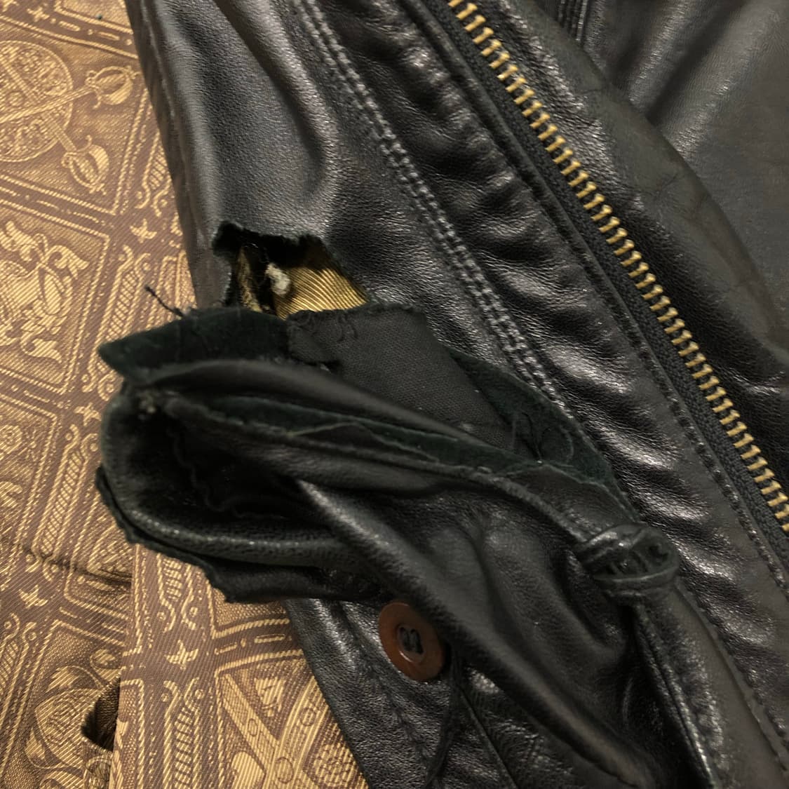 런던포그 양가죽 봄버 레더 가죽 자켓 상품이미지8