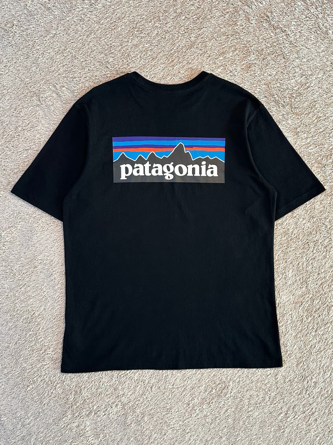 파타고니아 PATAGONIA 백프린팅 반팔 티셔츠 블랙 상품이미지1