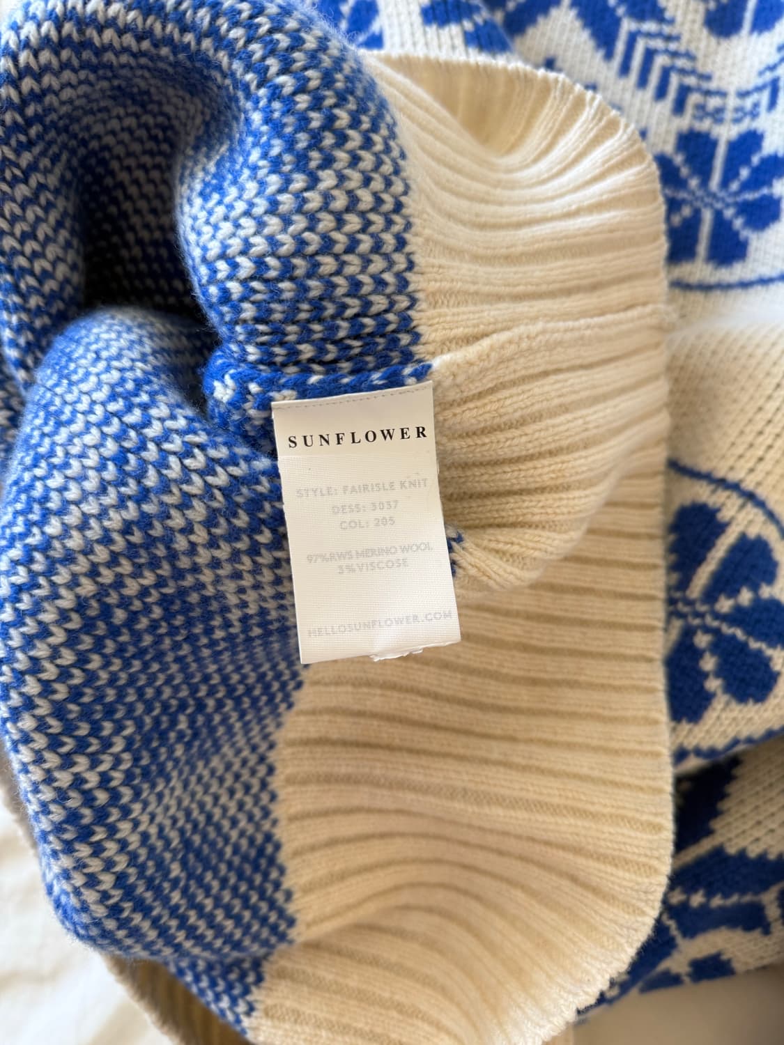 선플라워 페어아일 니트 L 상품이미지3