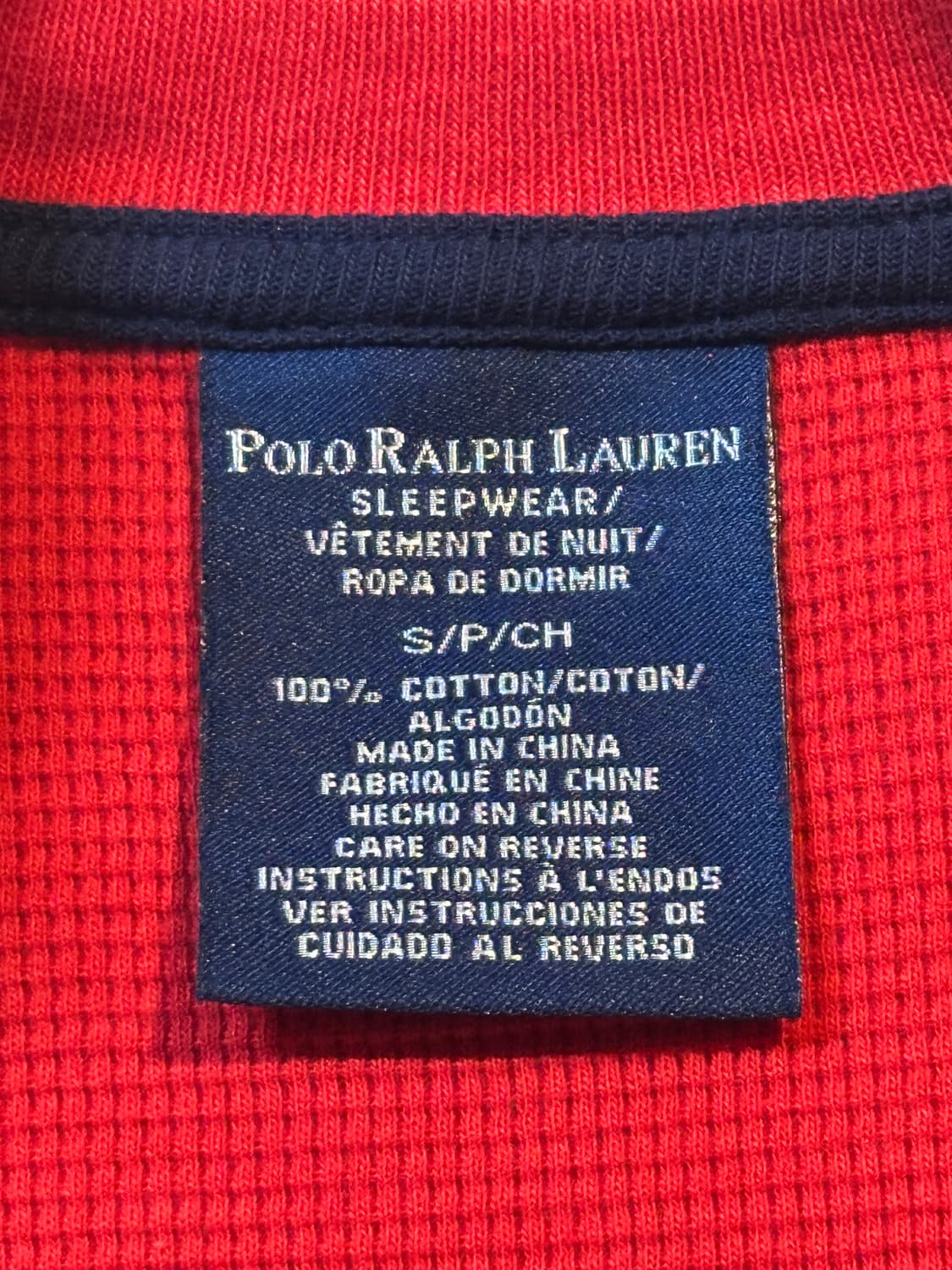 폴로 랄프로렌 와플 니트 롱슬리브 긴팔 레드 상품이미지5